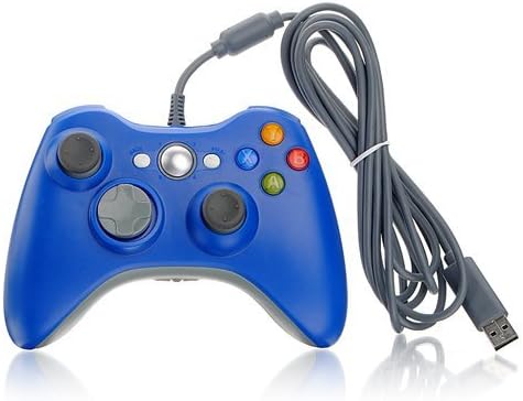 Gaming Accessories Wired Controller Compatible for Microsoft Xbox 360 Console Pc Computer Video Game (Navy)