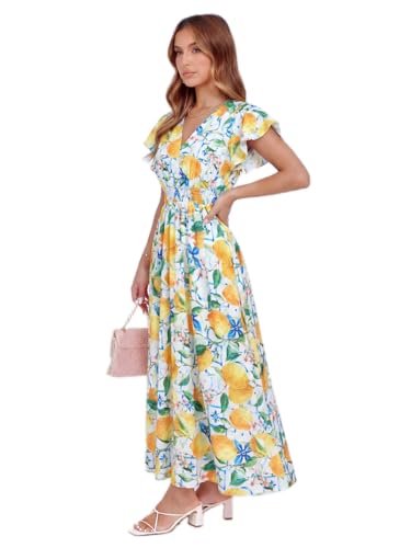 Image of Flessibili Womens Summer Floral Maxi Dress Wedding Guest Party Long Dresses 2026