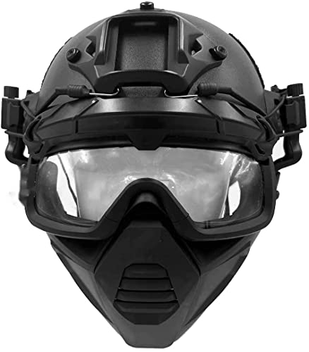 Fast Airsoft HelmetAirsoft Tactical Paintball Half Face Protection Mask And Goggles Set, For Paintball CS Game Set - Image 3