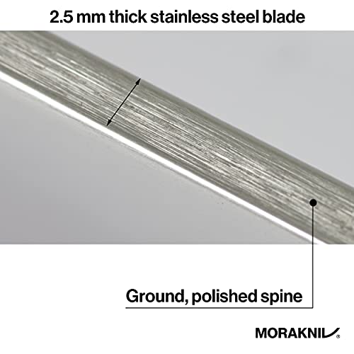 Morakniv Faca de lâmina fixa Mora 2000 Sandvik de aço inoxidável com bainha, verde-oliva, 10 cm