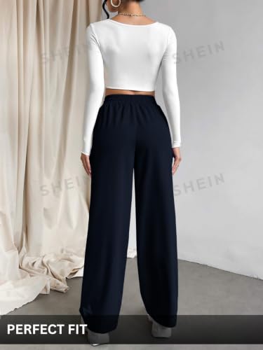 Image of Leriya Fashion High Waist Trousers for Women - Flared Korean Style Formal Pants | Elegant Workwear for Office, College & Events (Available in Plus Size