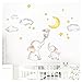 Little Deco Wandtattoo Babyzimmer Elefant und Hase mit Mond und Sternen I 163 x 95 cm (BxH) I Kinderbilder Deko Kinderzimmer Mädchen Aufkleber Junge Sticker DL463