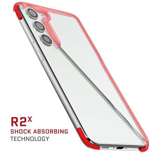 Image of Ghostek COVERT Clear Galaxy S23 Plus Case for Women Girls with Protective Bumper Grip Sides Wireless Charging Compatible Premium Shockproof Phone Cover Designed for 2023 Samsung S23+ (6.6 Inch) (Pink)