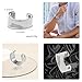 ABJFJE Fashion Adjustable Wide Chunky Gold Cuff Bracelets for Men Exaggerated Geometry Metal Punk Wrist Wrap Bangles Bracelet for Men Women Jewelry Gift Gold Silver (Silver)