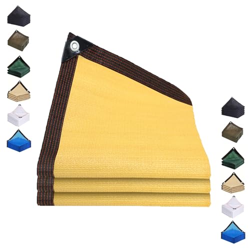 Tela de sombra con 90 % de bloqueo UV de 15 x 35 pies, color beige, para jardín, pérgola, patio, lona de malla duradera y cubierta rectangular