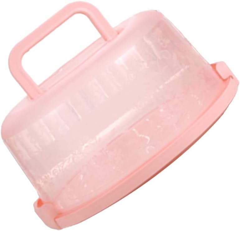 Idyandyans Plastic Round Cake Box Carrier Handle Pastry Storage Holder Dessert Container Cover Case Cake Accessories