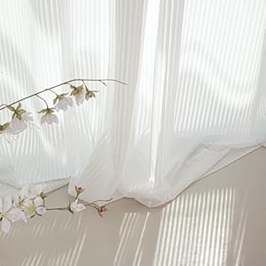 NICETOWN White Privacy Sheer Curtains 84...