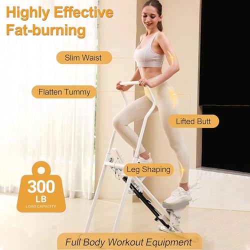 Image of Foldable Vertical Climber Exercise Machine for Home Workouts, Supports Up to 300LBS, Ideal for Men and Women