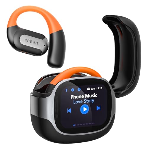 AI Language Translation Earbuds, Open ear LCD Touchscreen Real-Time Translator for 150 Languages & Accents, 60 Hours Playtime, Bluetooth 5.4, HiFi Sound Headphones for Travel, Business