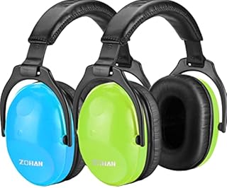 ZOHAN Kids Ear Protection 2 Pack,Kids Noise Canceling Headphone for Concerts, Monster Truck, Fireworks (BLUE&GREEN)
