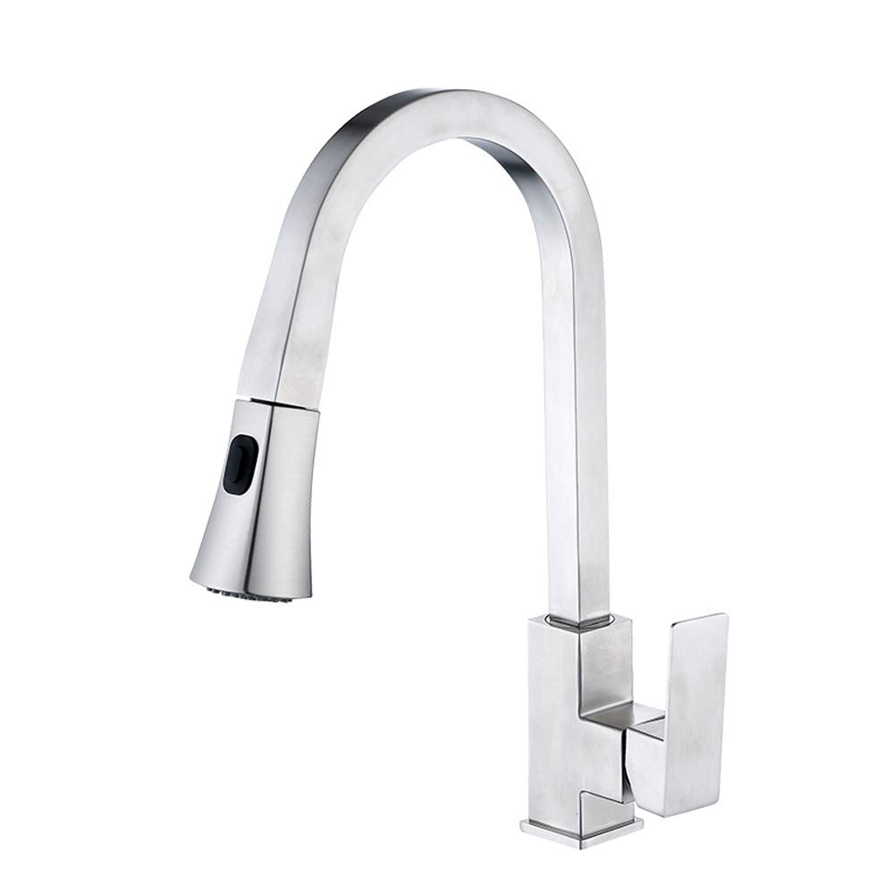 Buy ZJH Kitchen Faucet, Sink Faucet in Stainless Steel, Square Tube