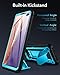 YOUMAKER Kickstand Case for Galaxy S10 Plus, Built-in Screen Protector Work with Fingerprint ID Full Body Heavy Duty Protection Shockproof Cover for Samsung Galaxy S10+ Plus 6.4 inch - Blue