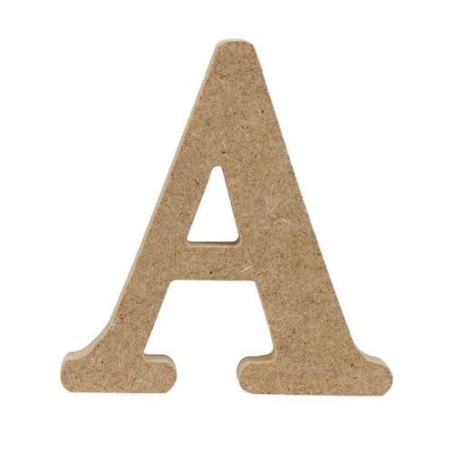 MDF Wooden Letters for Crafts - Large Free Standing Personalised Names & Decor - (Letter A, 10cm High x 2cm Deep)