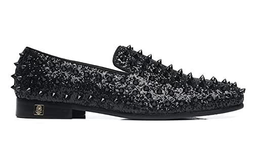 Men's Studded Loafers Spikes Rivets Luxury Dress Wedding Party Prom Shoes2