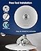 Large Shower Head VMASSTONE 9In High Pressure Showerhead - Tool Free Installation- with Large Spray Surfaces and 200 Nozzles for Delicate and Unstimulate Shower Experience (EM-001 Chrome/Dark Grey)