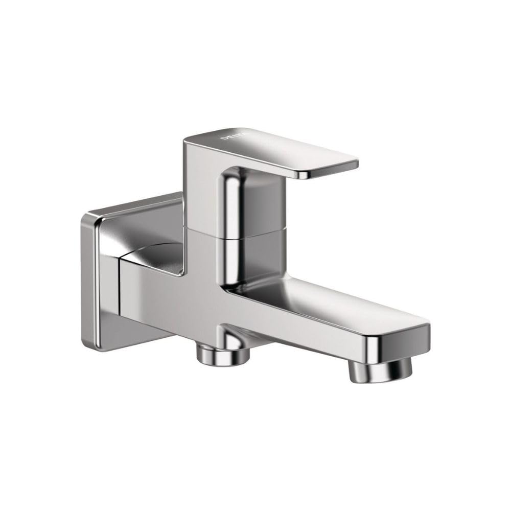 Delta Faucet Korby 2-Way Bib Tap with Wall Flange| Laundry and Utility Tap I Bathroom Tap I Bib Cock for Washing Machine I Polished Chrome| BT004-image-2