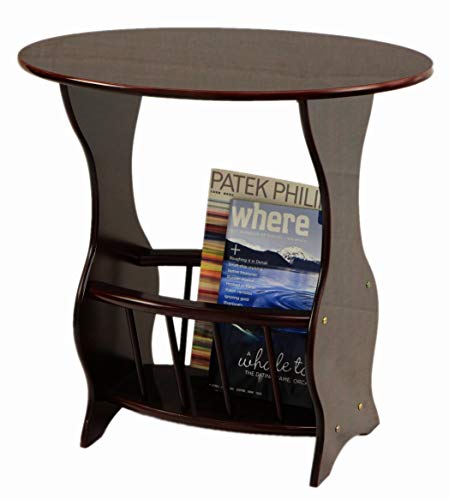 Frenchi Furniture Magazine Table, Dark Cherry #TOP1