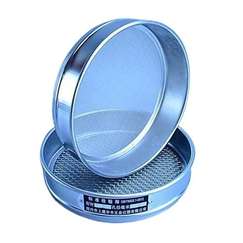 Prueba de Acero Inoxidable, Tamiz de Prueba de Acero Inoxidable 304 de 20 cm con Tapa y Fondo, Varios tamaños de Malla(400mesh(0.0385mm))