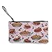 Produktbild Flyup Frauen und Mädchen Cherry Pies Rosa Leinwand Geldbörse Mäppchen Brieftasche für Kosmetiktasche Bank Auto Passport Coin