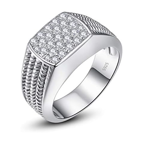Bonlavie Mens 925 Sterling Silver Engagement Ring Cover