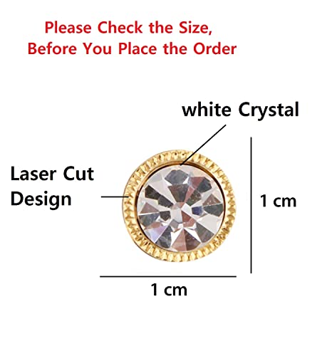 Brass White Designer Kurta Buttons with Chain for Men and Women2