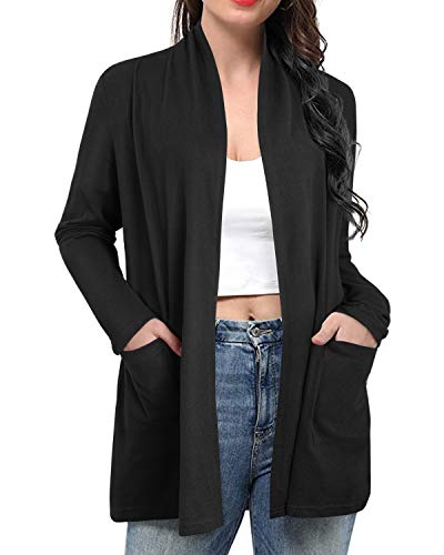 Image of ULTRANICE Cardigan Sweaters Womens Fashion 2025 Spring Lightweight Long Sleeve Casual Tops Clothes Outfits with Pockets