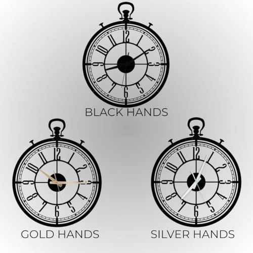 Image of Morden Metal Wall Clock for Living Room, Bedroom, Office, Kitchen, Stylish Wall Clock for Home and Hall, Designer Big Size Modern (DA-229, 40 CM)