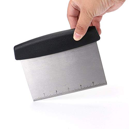 Fasmov 2 Pack Bread Cake Dough Scraper Cutter Bench Scraper