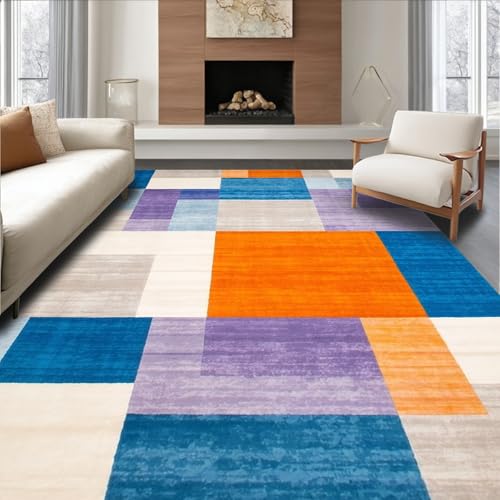ODIKA High Traffic Area Rug 6x9, Modern Abstract Color with