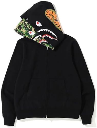 RICK TOP ONE Unisex Shark Camo Zip-Up Hoodie with Eye-Catching