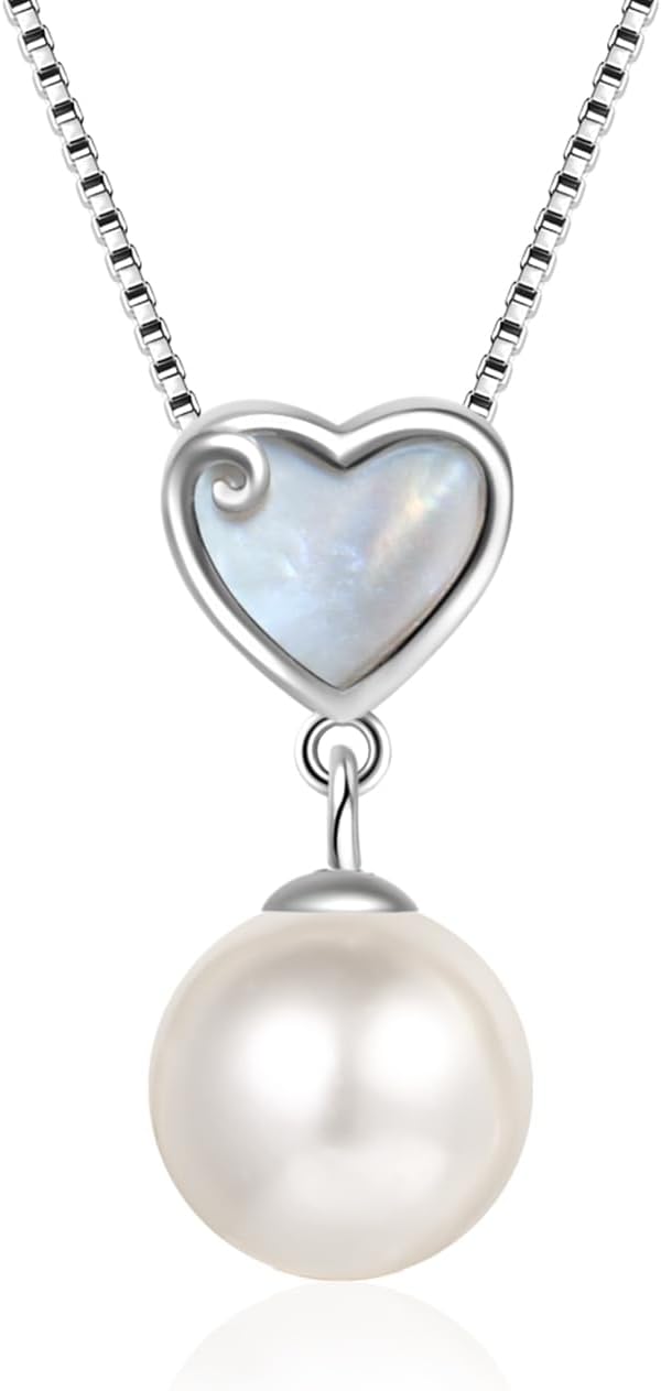 Pearl Necklaces-Gifts for Women Wife-Gift for Wife Wedding Birthday Anniversary Jewelry-Mom Girlfriend Her Mothers Day Gifts for Mom Women Valentines Day Christmas Day Gifts NO016