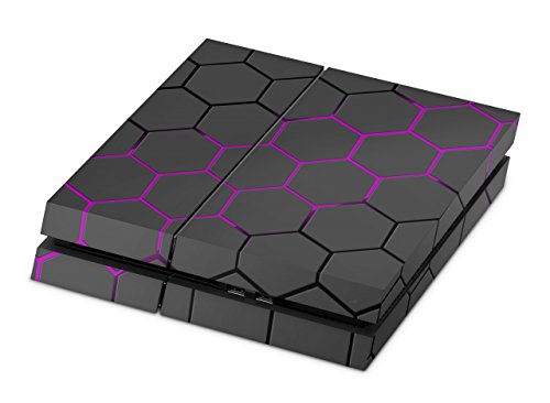 Skins4u Aufkleber Premium Folie PS4 Skin kompatibel mit Sony PlayStation 4 EXO Violett