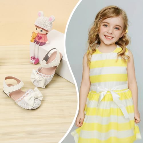 Toddler Girls Sandals Closed Toe Dress Flat Shoes Summer Sandals for Baby Little Kids Girl2