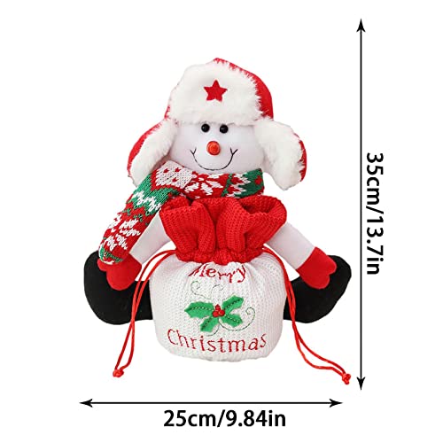 Saco da Noite de Natal,Sacos de Natal Presente Sacos de Deleite com Papai Noel Fofo, Estilos de Rena