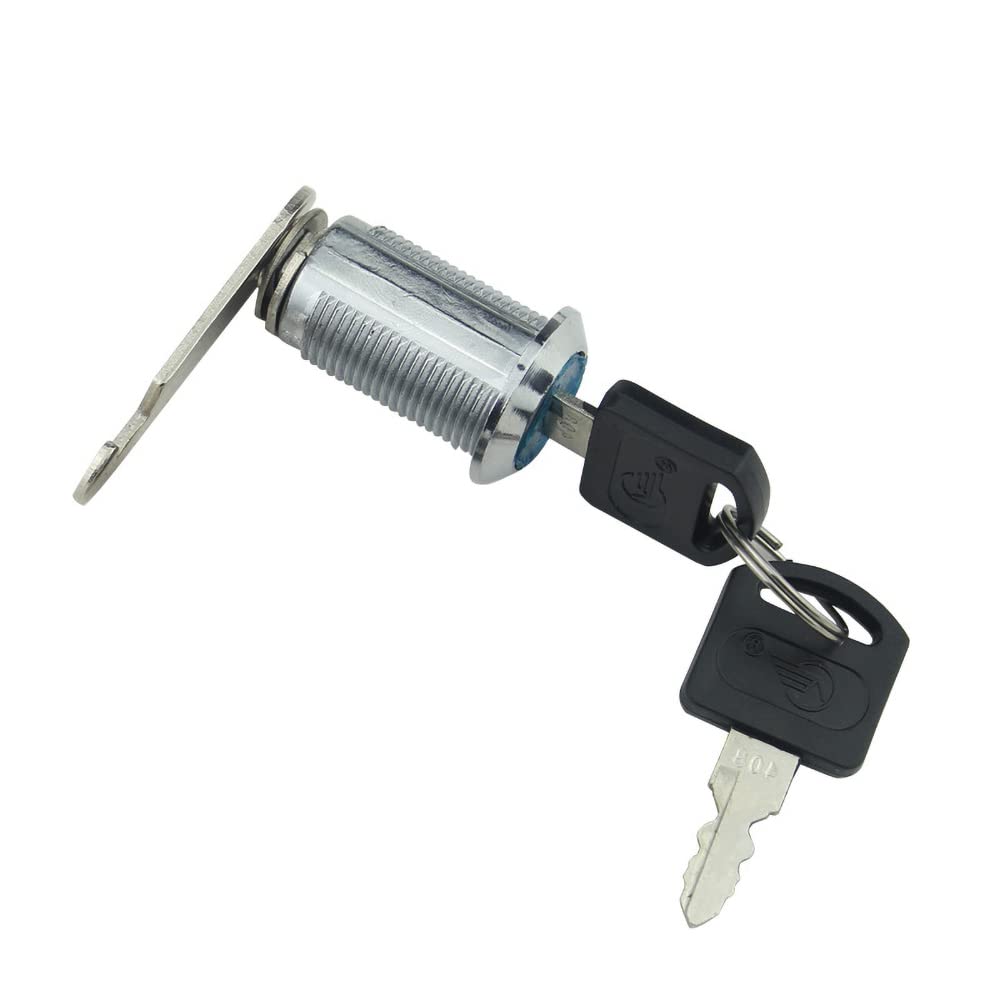 Cam Lock Drawer Lock Security Rotary Tongue Lock with 2 Keys for Mailbox Drawer Cupboard Cabinet (16mm, 3Pack)