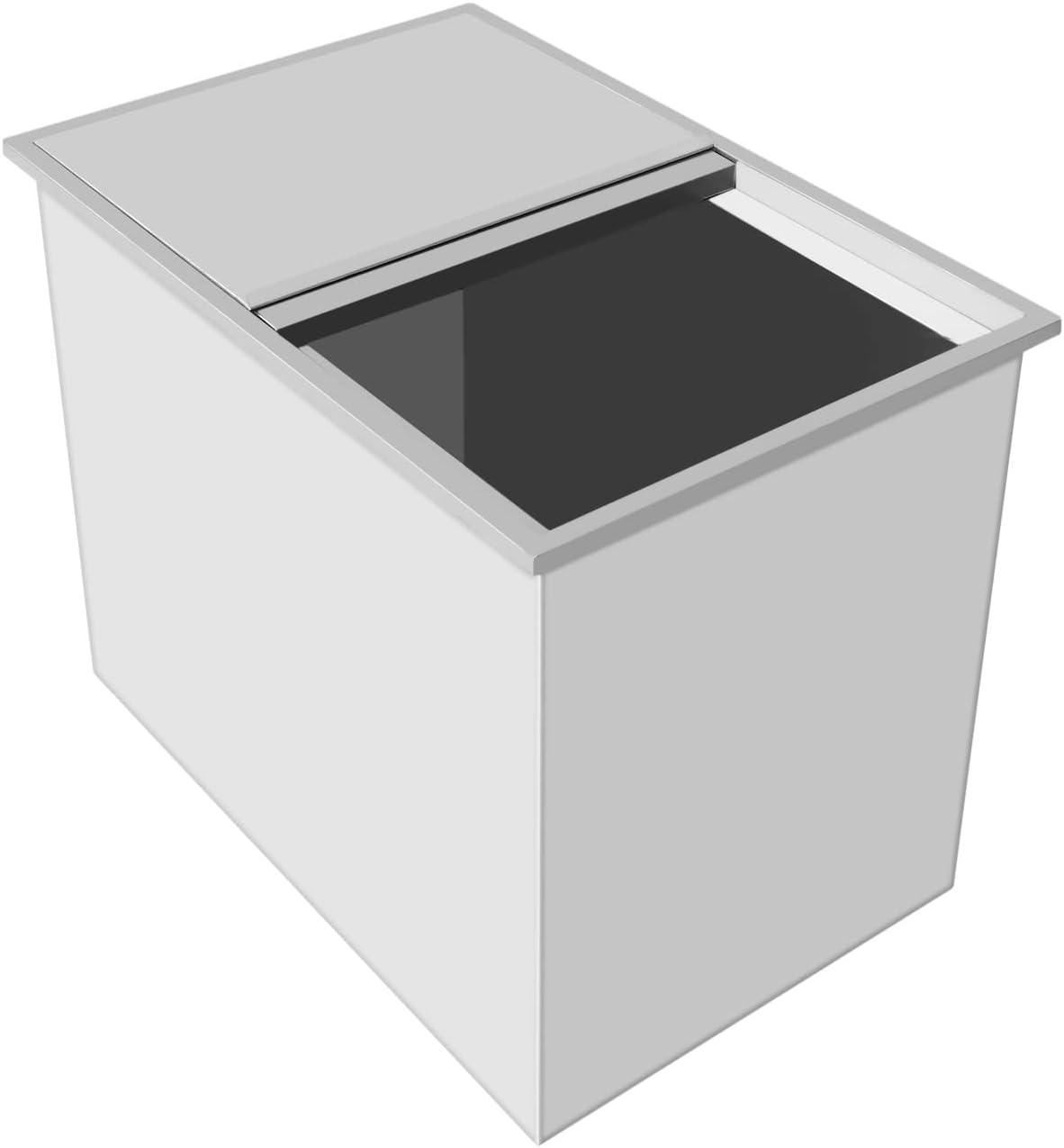 Drop in Ice Chest Stainless Steel Ice Cooler Outdoor Kitchen Ice Bar Drop in Cooler Commercial Ice Bin with Cover for Cold Wine Beer