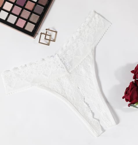 Image of Avidlove Sexy Panties for Women Lace Cheeky Underwear Low Rise T Back Hipster Thong 1-3 Pack