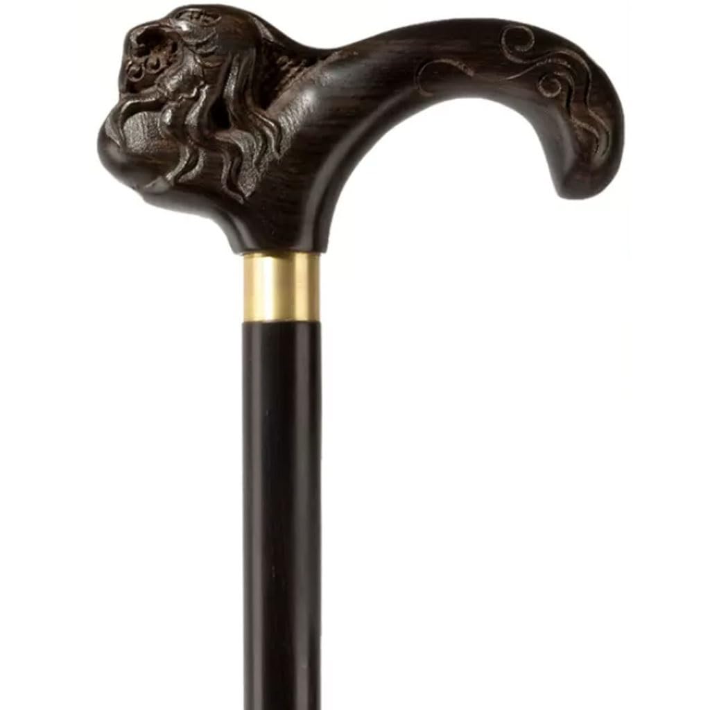 Qmbhoz Phoenix Head Walking Cane Purple Sandalwood Durable Walking Cane, Dragon Head/ Crutch, Safety Non-Slip Elderly Walking Stick, Suitable For Heights 145-183Cm(,93Cm)