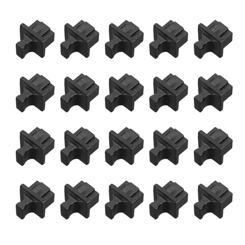 Tapas antipolvo RJ45 negro para puertos Ethernet de router y módem en pack de 20 unidades 1
