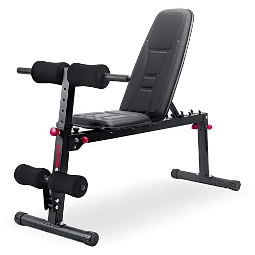 Ultrasport TR-5 Pro Compact, banco de musculación plegable, pesa profesional y banco multifunción para el hogar, uso como curl de bíceps y más, banco de ejercicios con acolchado