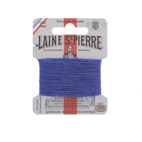Sajou - Tarjeta de lana de San Pedro, color océano: 731