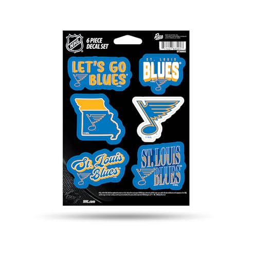 Rico Industries NHL Hockey St. Louis Blues Standard 6-Piece Decal Set