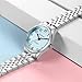 Imagen de KNISKRED Reloj de Fácil Lectura para Mujer con Correa Sólida de Acero Inoxidable Reloj de Vestir para Damas Resistente al Agua