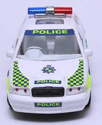 Image of Plastic Toy Police Toy car for Kids. Public Order Response Car Police, Pull Back Action Toys, with Soft Edges. Pack of 1, Weight Around 100 Grams & Length 15 CM. (Green)