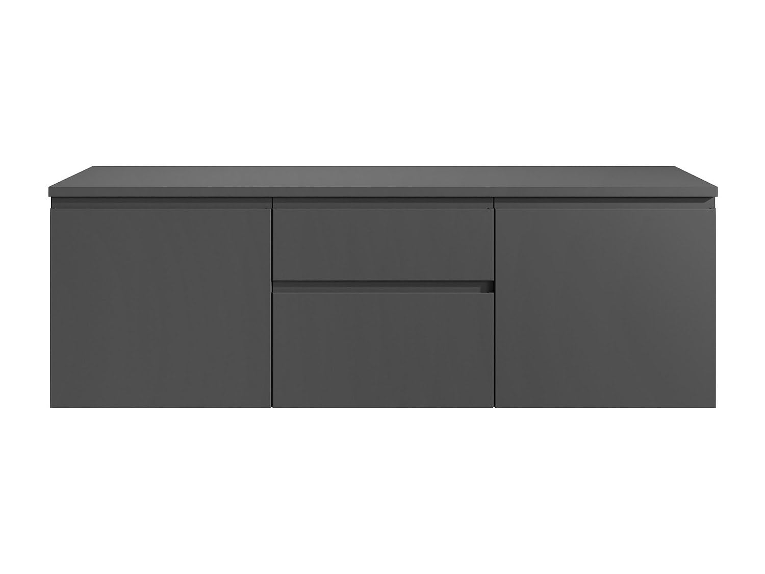 Vente-unique - Mobile sotto lavabo sospeso 150 cm Grigio - JIMENA II