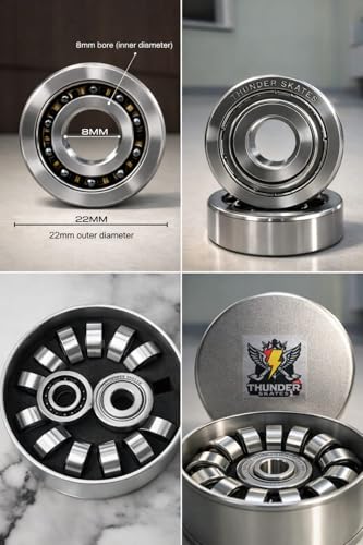 Image of Overlap 11 Balls Hybrid Ceramic High Speed Inline Skate roller Bearings 608 type (2 Pcs)