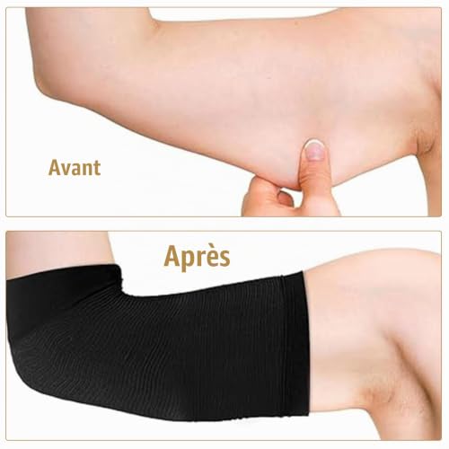 DHWEKU 4 pièces Brassards de Sudation, Bandes Anti Transpiration pour Bras de Sauna, Bandes Amincissantes pour Bras Manchons d'entraînement de Bras Réglables Entraînement Sportif Homme et Femme – vue 4