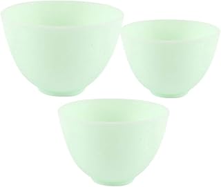 3 peças tigela de máscara de silicone máscara facial tigela de mistura máscara de lama copo máscara tigelas agitadoras ferramenta de beleza cosmética para produtos de cuidados com a verde