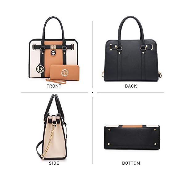 Dasein Women Handbags Purses Wallet Shoulder Bags Top Handle Satchel Purse Tote Work Bag Set 2pcs