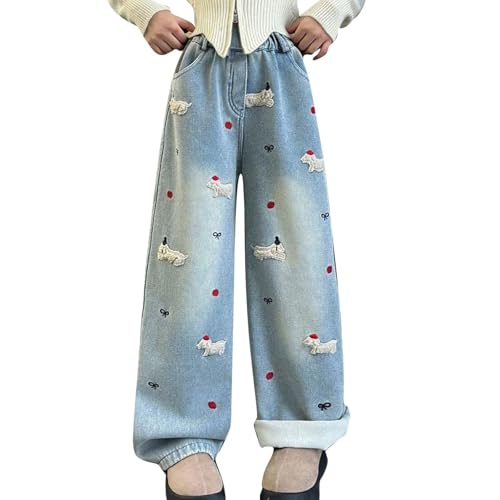 Girls Baggy Jeans Streetwear Denim Cargo Pants Distressed Elastic High Waist Wide Leg Clothes Multi Grey Sweat Pants